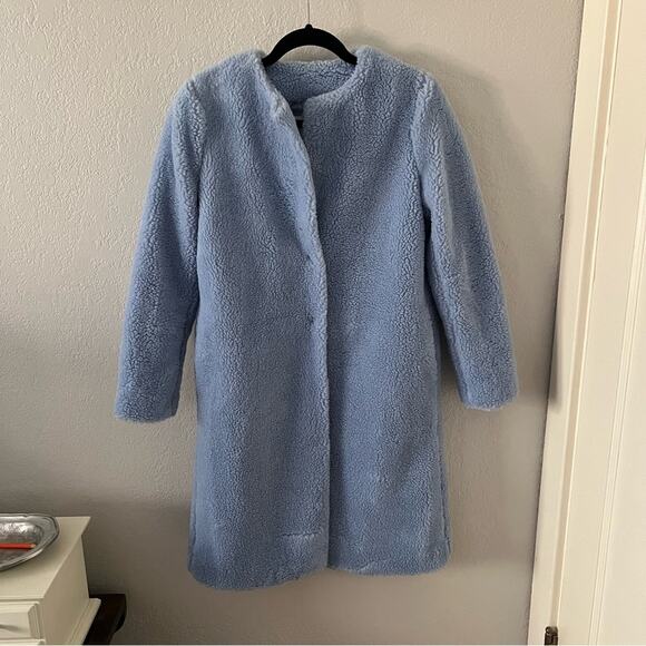 CAMI NYC Emmy Sherpa Coat in Alpine Blue - Picture 2 of 7